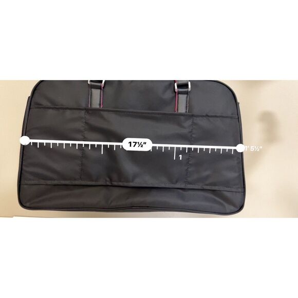 NWT Sarah Jessica Parker RFID convertible weekender bag in black and candy - Picture 12 of 15